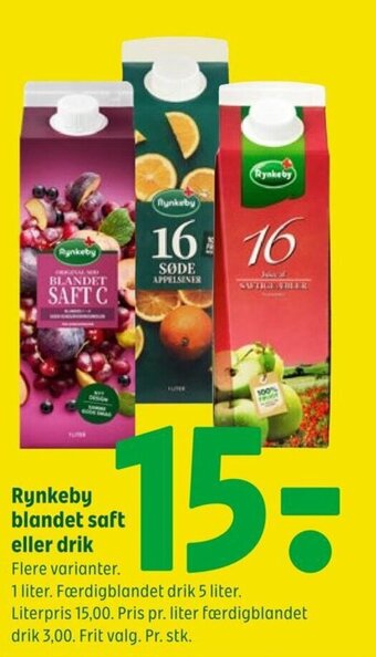 Rynkeby blandet saft eller drik