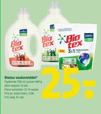Coop 365 Biotex vaskemiddel tilbud
