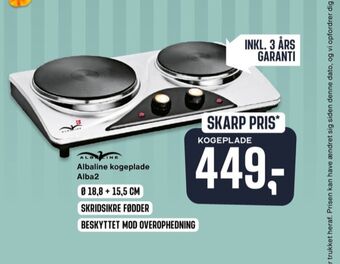 Skousen Albaline kogeplade tilbud