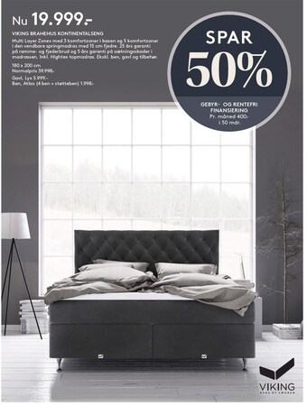 SengeSpecialisten Viking brahehus kontinentalseng tilbud