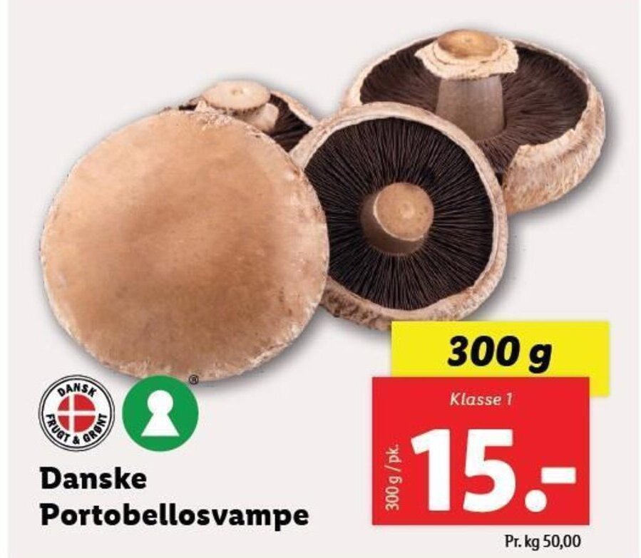 Danske Portobellosvampe tilbud hos Lidl