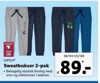 Lidl Sweatbukser 2-pak tilbud