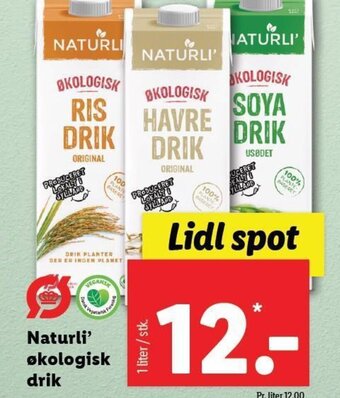 Lidl Naturli' økologisk drik tilbud