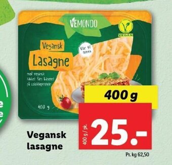 Lidl Vegansk lasagne tilbud