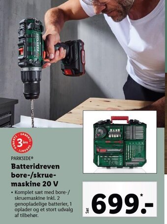 Batteridreven bore-/skruemaskine 20 V