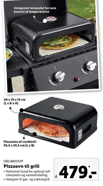 Lidl Grillmeister pizzaovn til grill tilbud