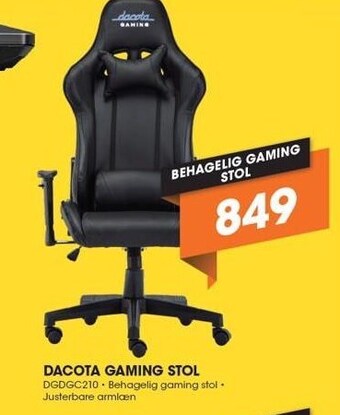 Expert Dacota gaming stol tilbud
