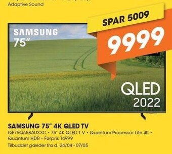 Samsung 75 4k qled tv