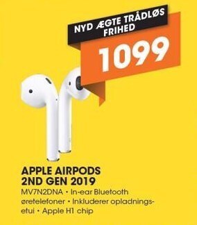 Expert Apple airpods 2nd gen 2019 tilbud
