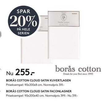 SengeSpecialisten Borås cotton cloud satin kuvertlagen tilbud