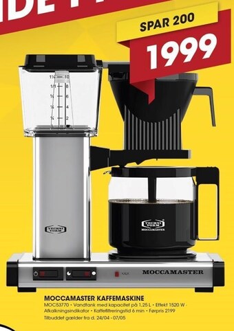 Punkt1 Moccamaster kaffemaskine tilbud