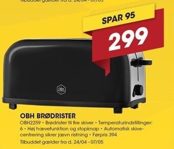 Punkt1 Obh brødrister tilbud