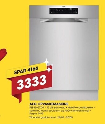 Punkt1 Aeg opvaskemaskine tilbud