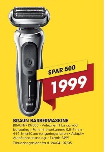 Punkt1 Braun barbermaskine tilbud