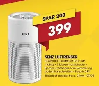Punkt1 Senz luftrenser tilbud