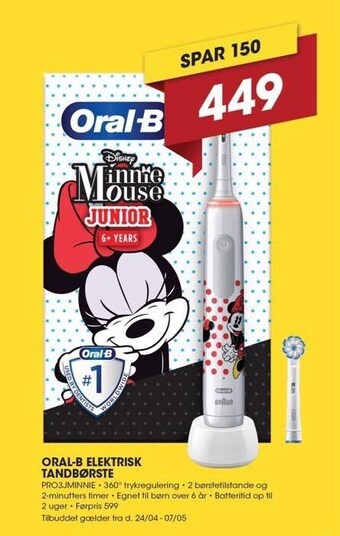 Punkt1 Oral-b elektrisk tandbørste tilbud