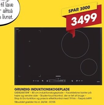 Punkt1 Grundig induktionskogeplade tilbud