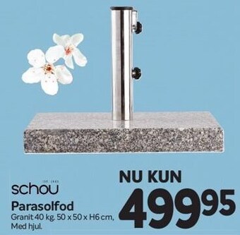 Din Isenkræmmer Schou parasolfod tilbud