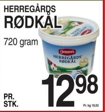 ABC Lavpris HERREGÅRDS RØDKAL tilbud