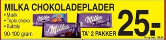 ABC Lavpris MILKA CHOKOLADEPLADER tilbud
