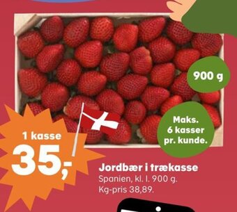 Jordbær i trækasse
