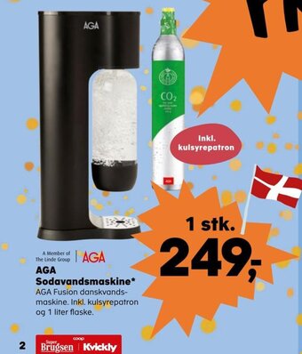 Kvickly AGA Sodavandsmaskine tilbud