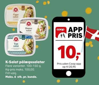 Kvickly K-Salat pålægssalater tilbud