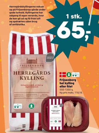 Kvickly Frijsenborg hel kylling eller filet tilbud