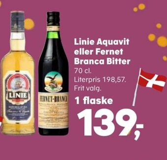 Linie Aquavit eller Fernet Branca Bitter