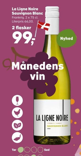 Kvickly La Ligne Noire Sauvignon Blanc tilbud