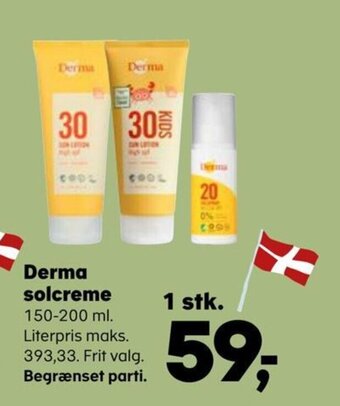 Kvickly Derma solcreme tilbud