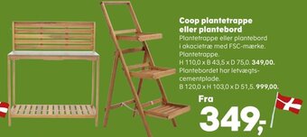 Kvickly Coop plantetrappe eller plantebord tilbud