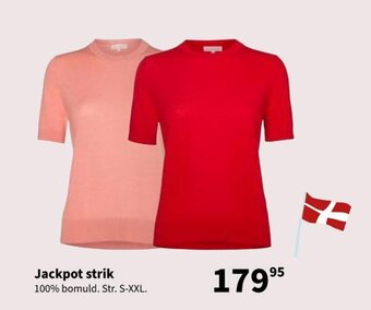 Jackpot strik 100% bomuld. Str. S-XXL.