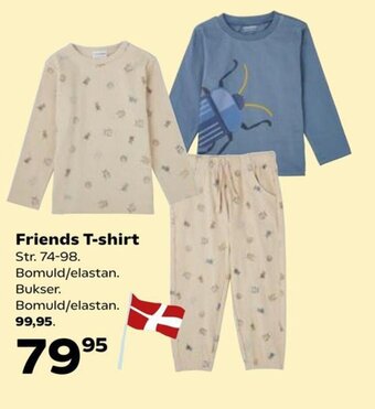 Kvickly Friends T-shirt Str. 74-98. tilbud