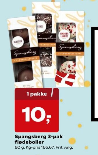 Kvickly Spangsberg 3-pak flødeboller tilbud