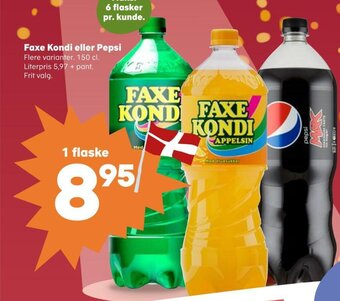 SuperBrugsen Faxe Kondi eller Pepsi tilbud