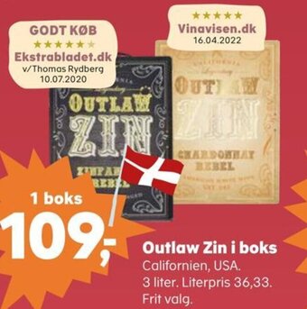 SuperBrugsen Outlaw Zin i boks tilbud