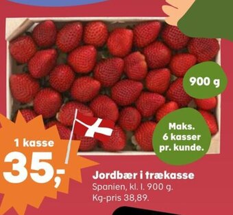 SuperBrugsen Jordbær i trækasse tilbud
