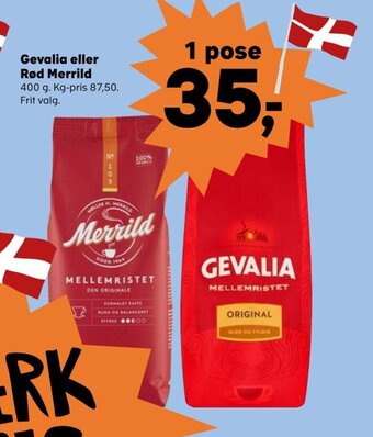 SuperBrugsen Gevalia eller Rød Merrild tilbud
