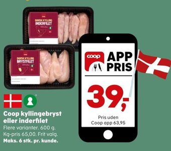 SuperBrugsen Coop kyllingebryst eller inderfilet tilbud
