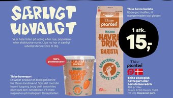 Thise økologisk havregurt eller barista havredrik