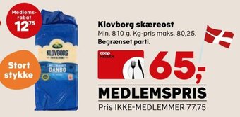 SuperBrugsen Klovborg skæreost tilbud