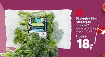 SuperBrugsen Økologisk Bimi "asparges broccoli" tilbud