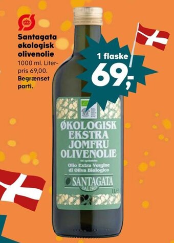SuperBrugsen Santagata økologisk olivenolie tilbud
