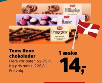 SuperBrugsen Toms Rene chokolader tilbud