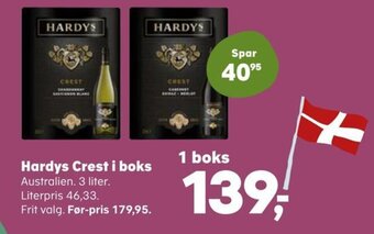 SuperBrugsen Hardys Crest i boks tilbud