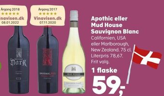 SuperBrugsen Apothic eller Mud House Sauvignon Blanc tilbud