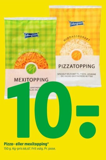 Falengreen revet ost mexitopping