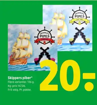 Coop 365 Skippers pipes lakridspiber tilbud