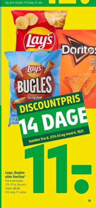 Coop 365 Lays chips tilbud